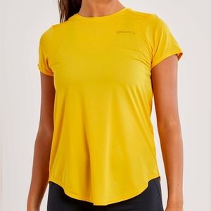 Craft Womens' Charge SS RN Tee -YELLOW -SMALL **NEW